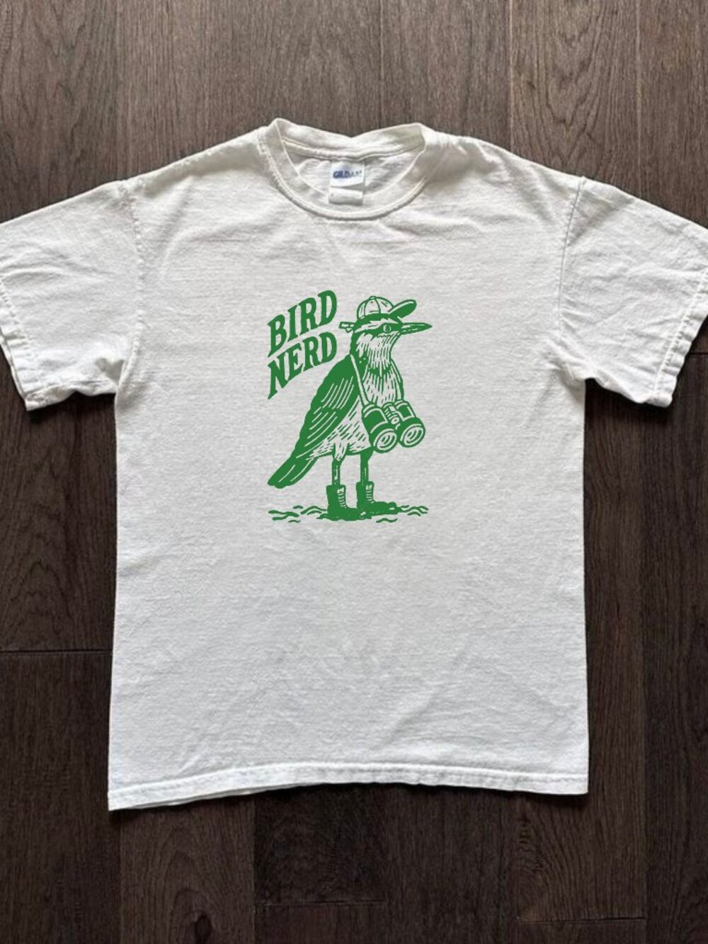 Bird Nerd Binoculars Graphic T-Shirt - Picture 1 of 4